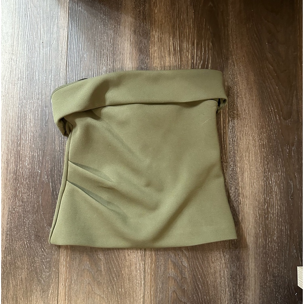 Aritzia Strapless Top Army Green